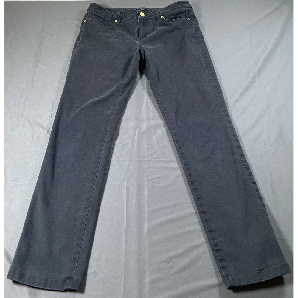 Brooks Brothers 346 Natalie Fit Navy Blue Straight Leg Pants Gold Hardware Sz 4